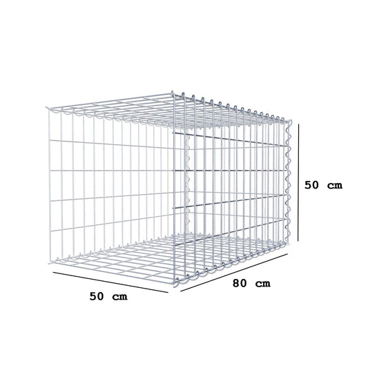 Add-on schanskorf type 2 80 cm x 50 cm x 50 cm (L x H x D), maaswijdte 5 cm x 10 cm, spiraalvormig