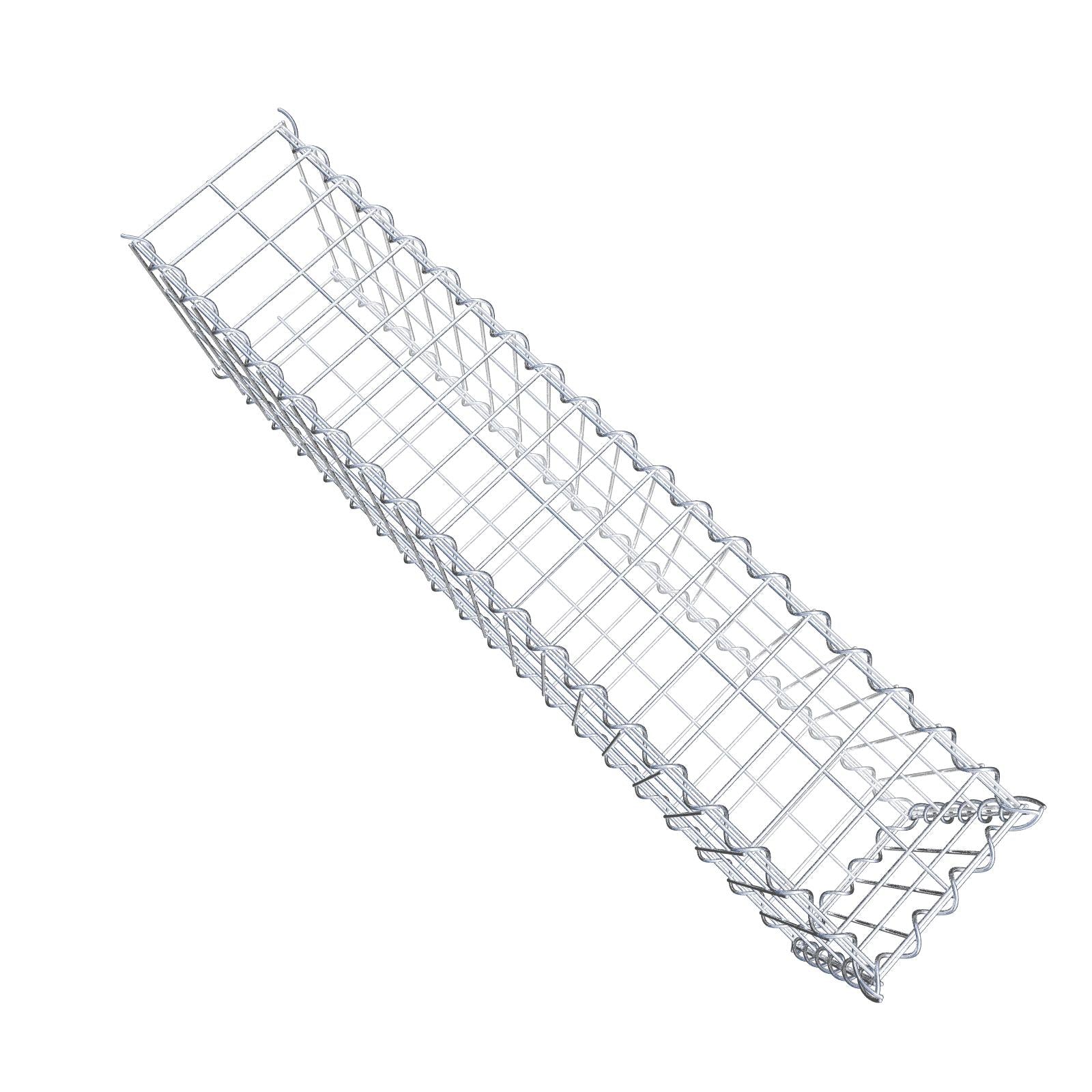 Opvokset gabion type 2 100 cm x 30 cm x 20 cm (L x H x D), maskestørrelse 5 cm x 10 cm, spiral
