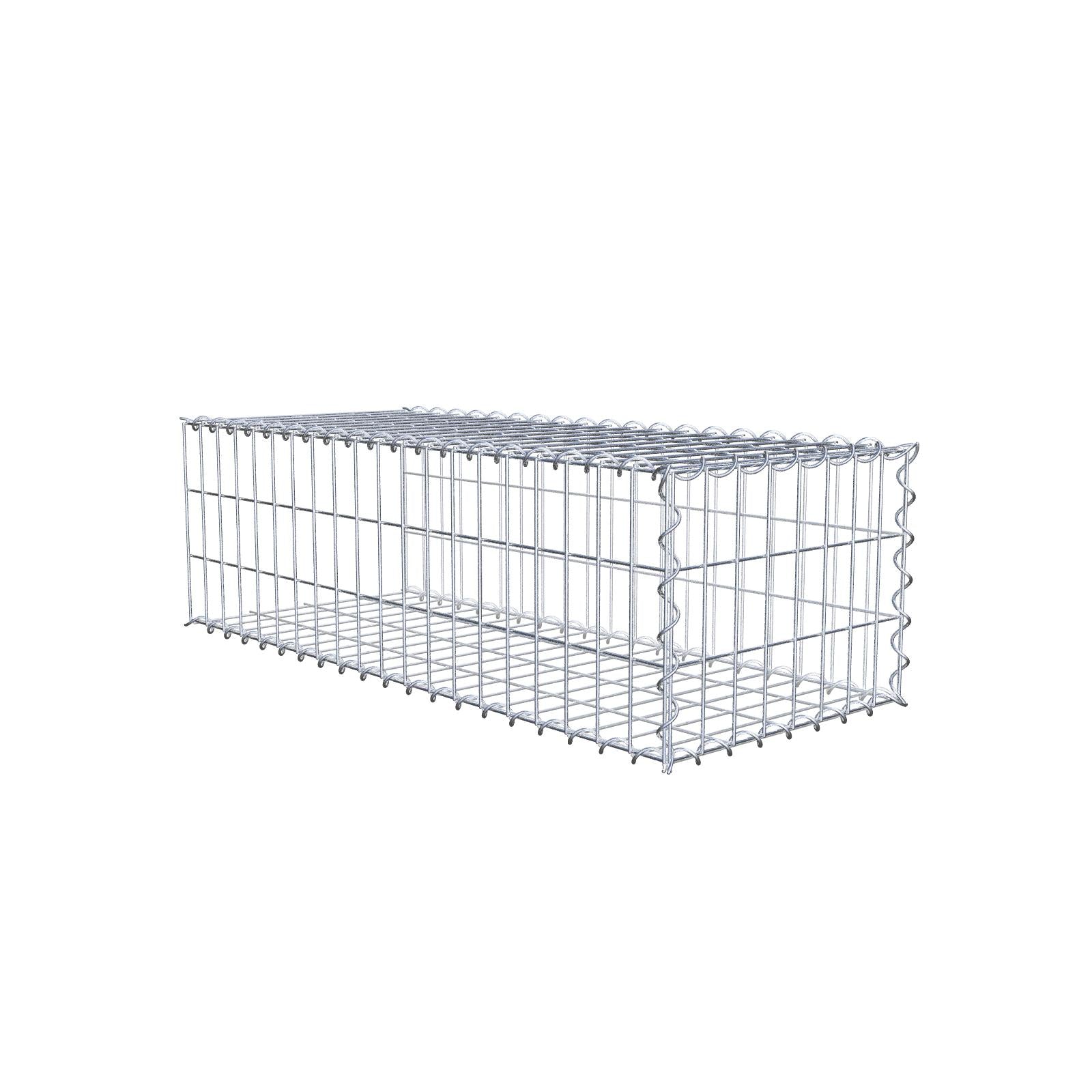Gabion rapporté type 2 100 cm x 30 cm x 40 cm (L x H x P), mailles 5 cm x 10 cm, spirale