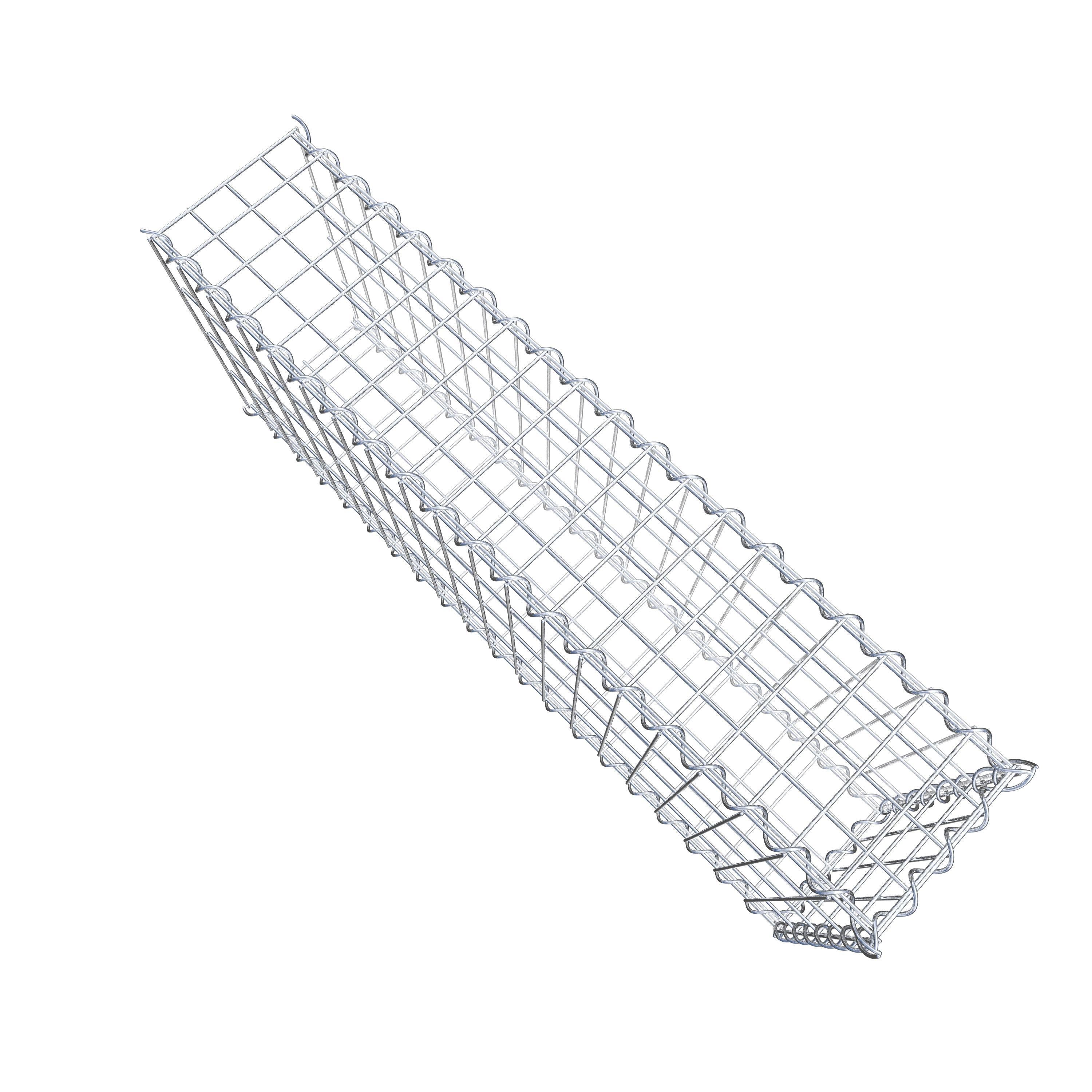 Udvokset gabion type 2 100 cm x 40 cm x 20 cm (L x H x D), maskestørrelse 5 cm x 10 cm, spiral