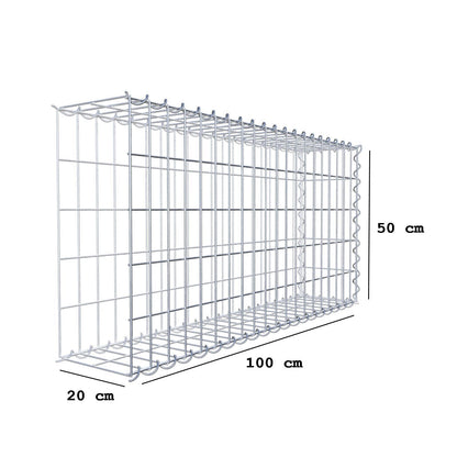 Anbaugabione Typ 2 100 cm x 50 cm x 20 cm (L x H x T), Maschenweite 5 cm x 10 cm, Spirale