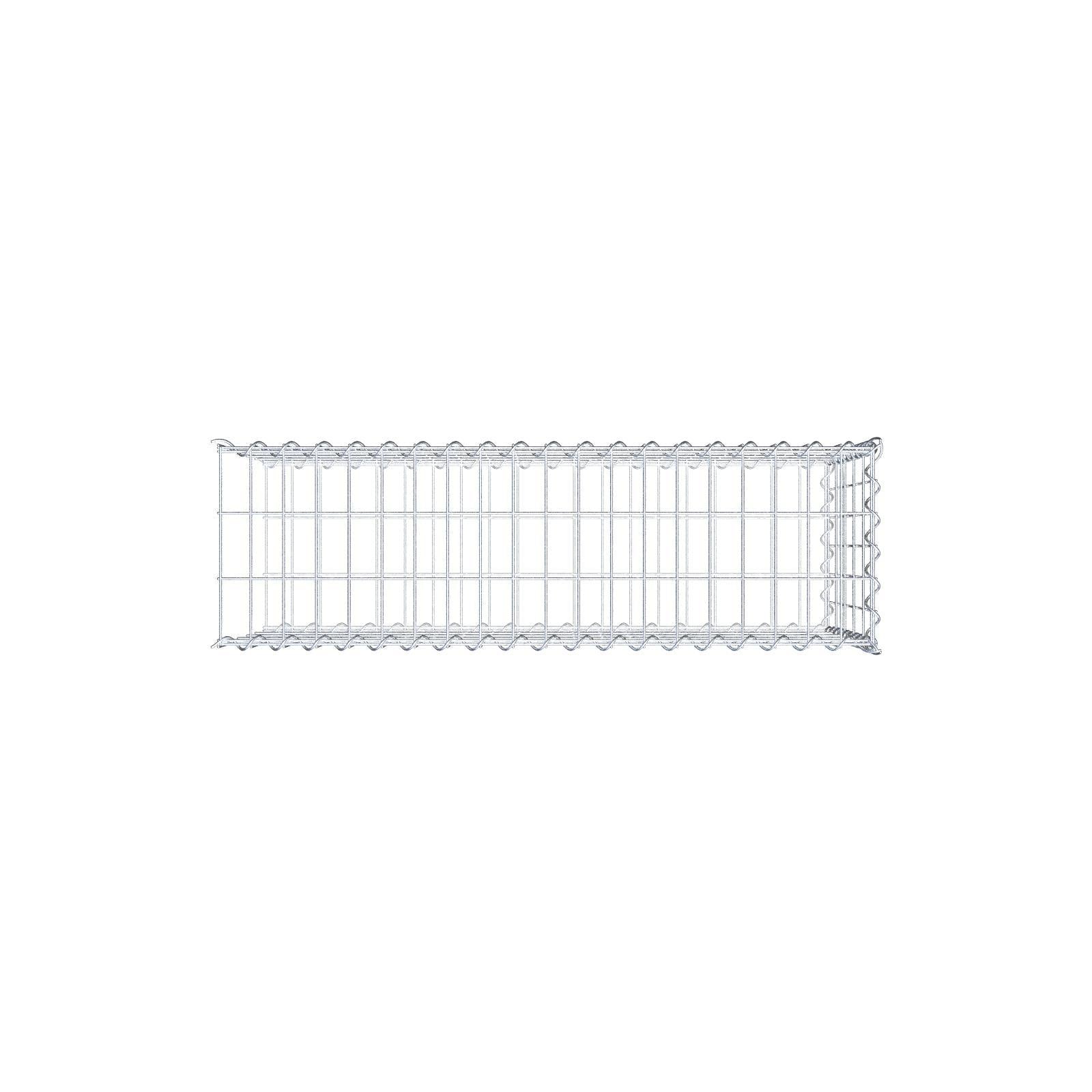 Anbaugabione Typ 2 100 cm x 50 cm x 30 cm (L x H x T), Maschenweite 5 cm x 10 cm, Spirale