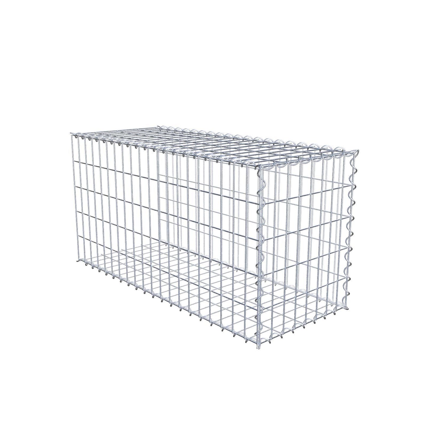 Opvokset gabion type 2 100 cm x 50 cm x 40 cm (L x H x D), maskestørrelse 5 cm x 10 cm, spiral