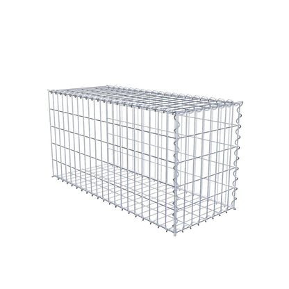 Opvokset gabion type 2 100 cm x 50 cm x 40 cm (L x H x D), maskestørrelse 5 cm x 10 cm, spiral