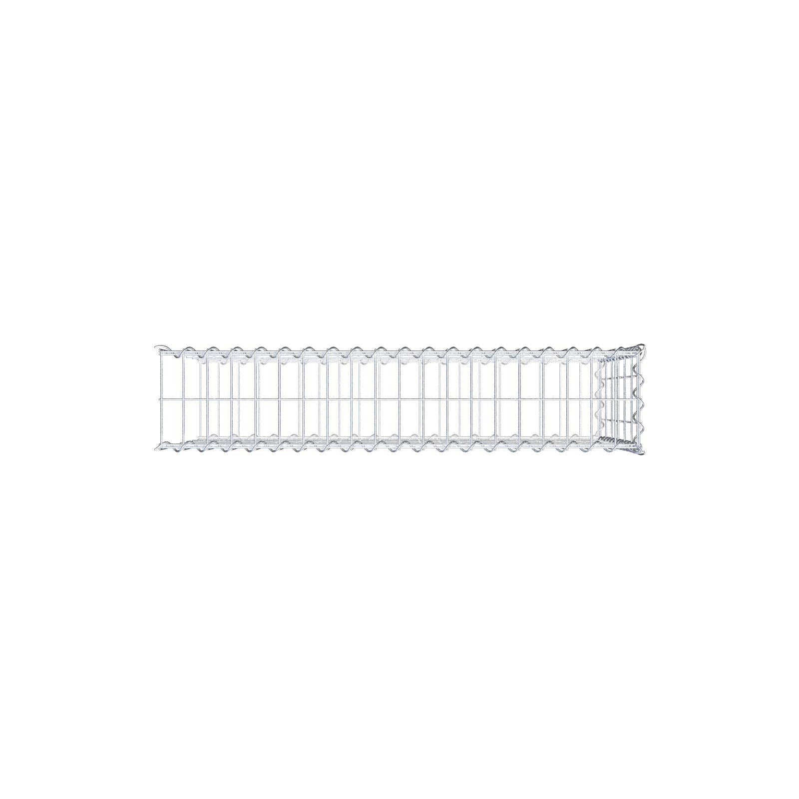 Add-on schanskorf type 2 100 cm x 60 cm x 20 cm (L x H x D), maaswijdte 5 cm x 10 cm, spiraalvormig