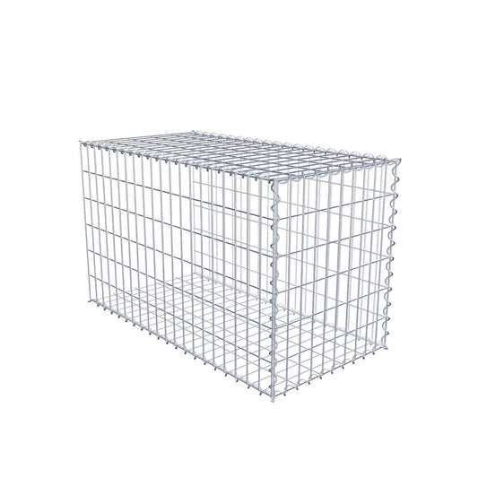 Gabion rapporté type 2 100 cm x 60 cm x 50 cm (L x H x P), mailles 5 cm x 10 cm, spirale