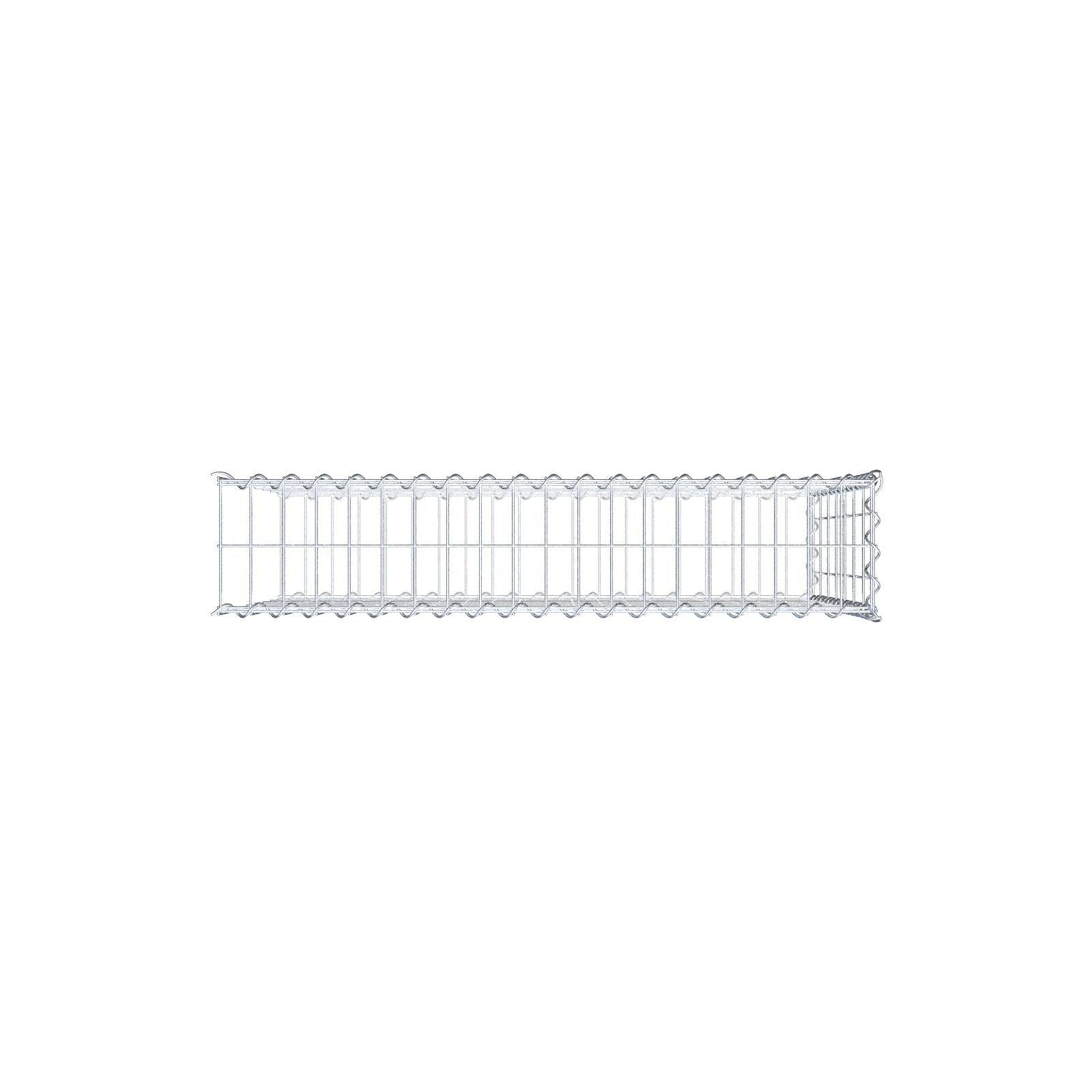 Extra gabion typ 2 100 cm x 70 cm x 20 cm (L x H x D), maskstorlek 5 cm x 10 cm, spiral