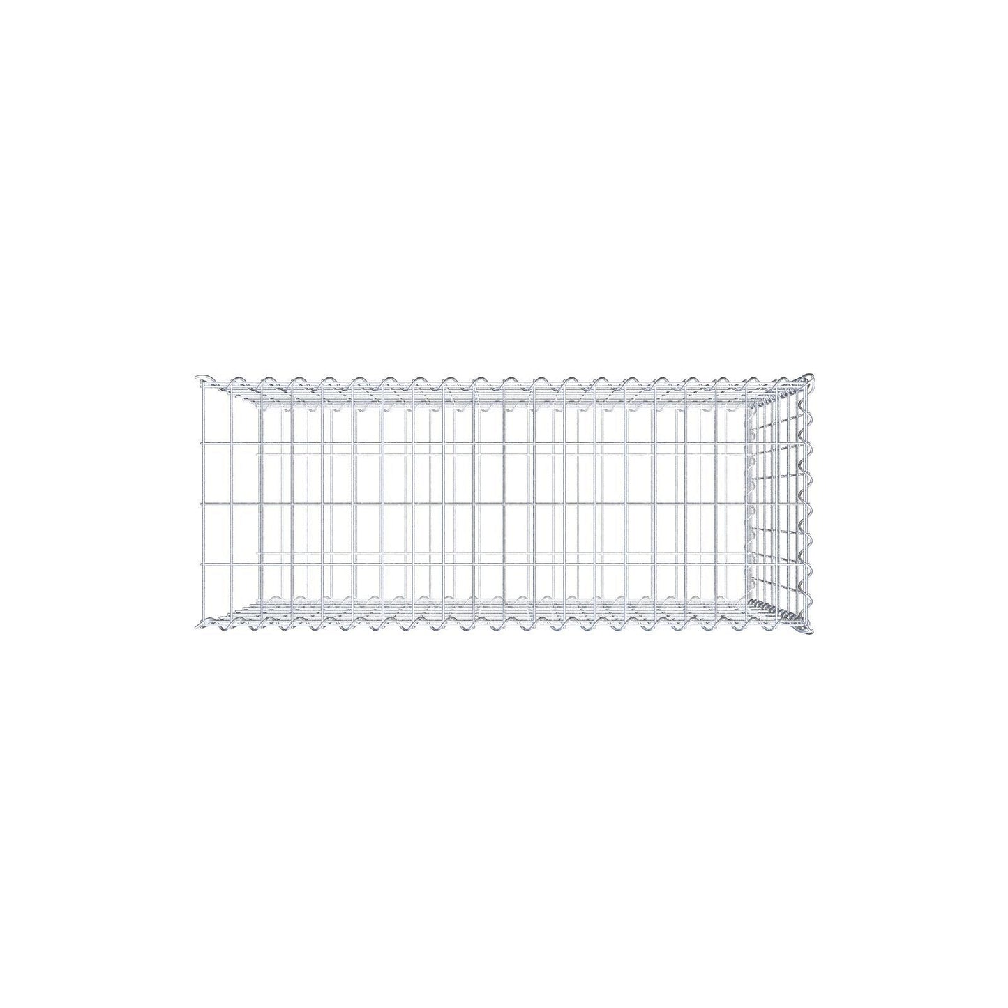 Grown-on gabion type 2 100 cm x 70 cm x 40 cm (L x H x D), mesh size 5 cm x 10 cm, spiral