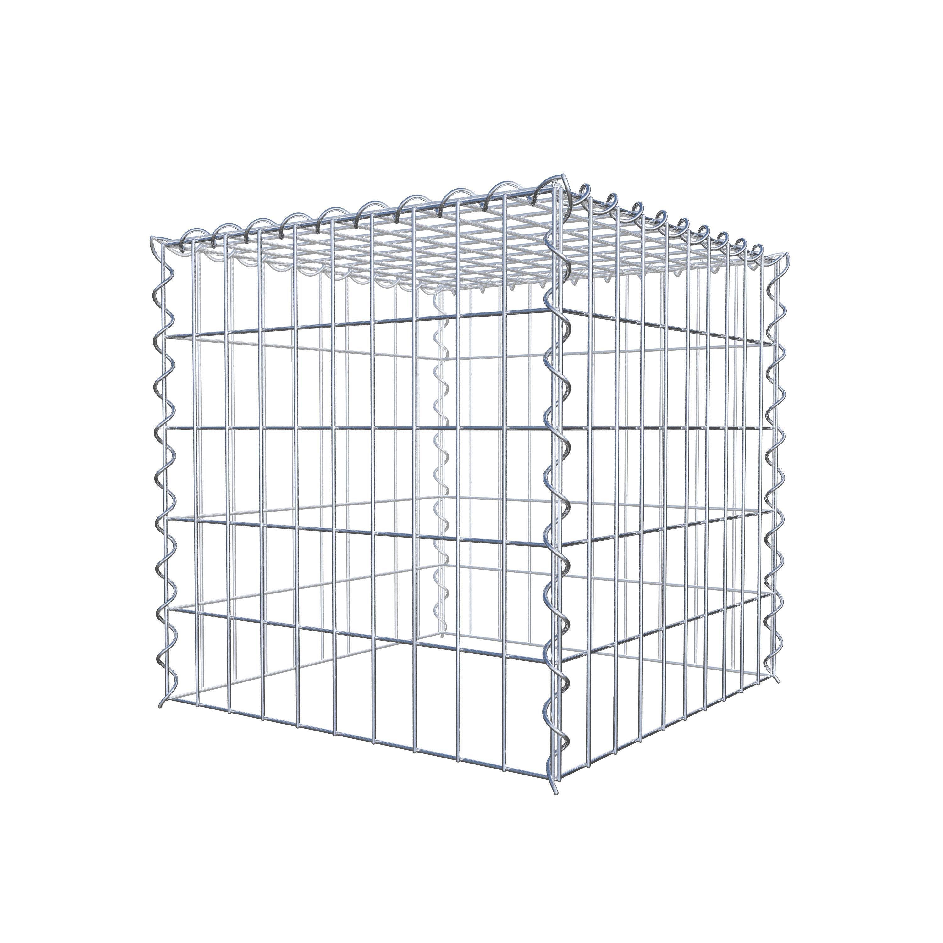 Grown-on gabion type 3 50 cm x 50 cm x 50 cm (L x H x D), mesh size 5 cm x 10 cm, spiral