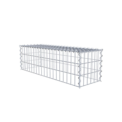 Gabion rapporté type 3 100 cm x 30 cm x 30 cm (L x H x P), mailles 5 cm x 10 cm, spirale