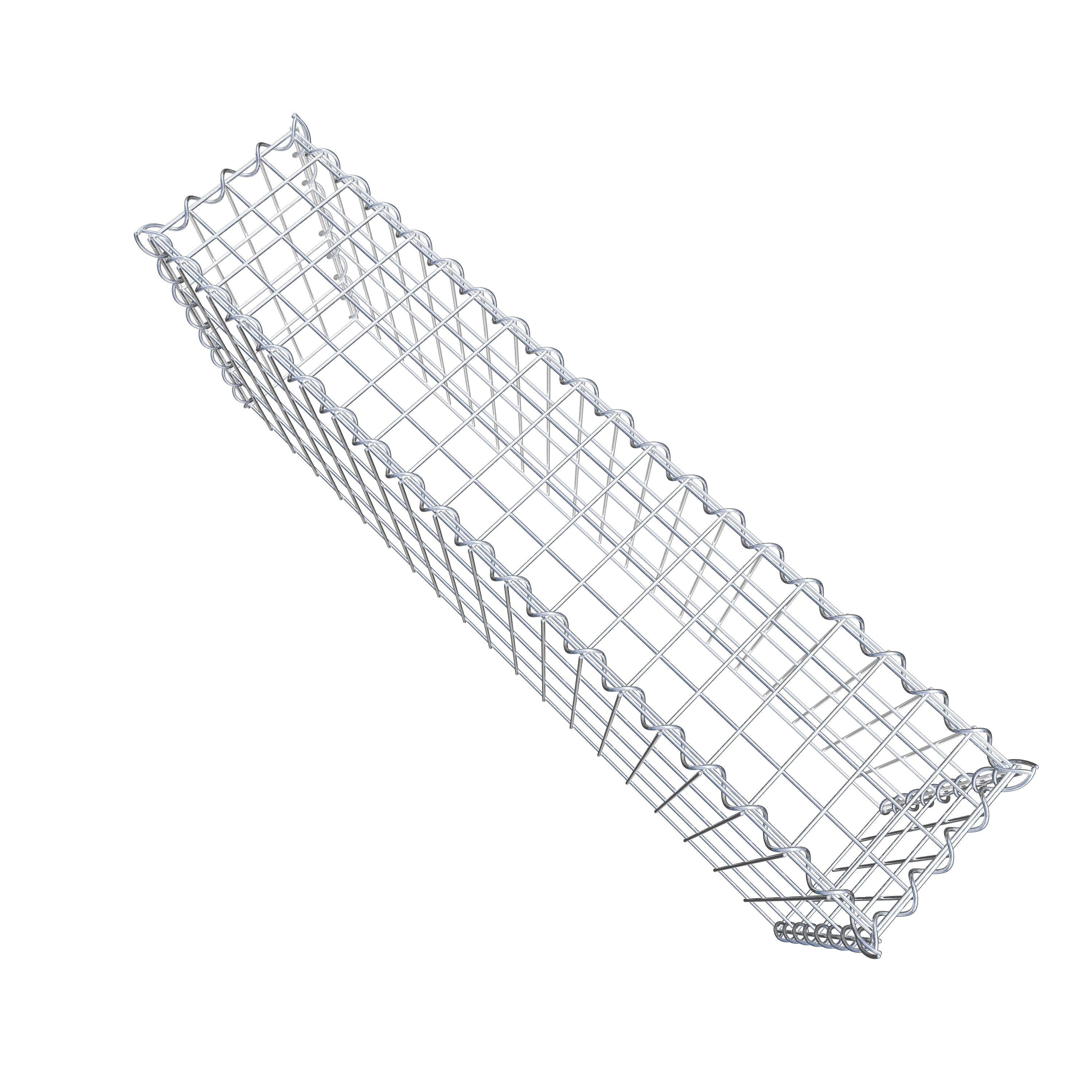 Opvokset gabion type 3 100 cm x 40 cm x 20 cm (L x H x D), maskestørrelse 5 cm x 10 cm, spiral