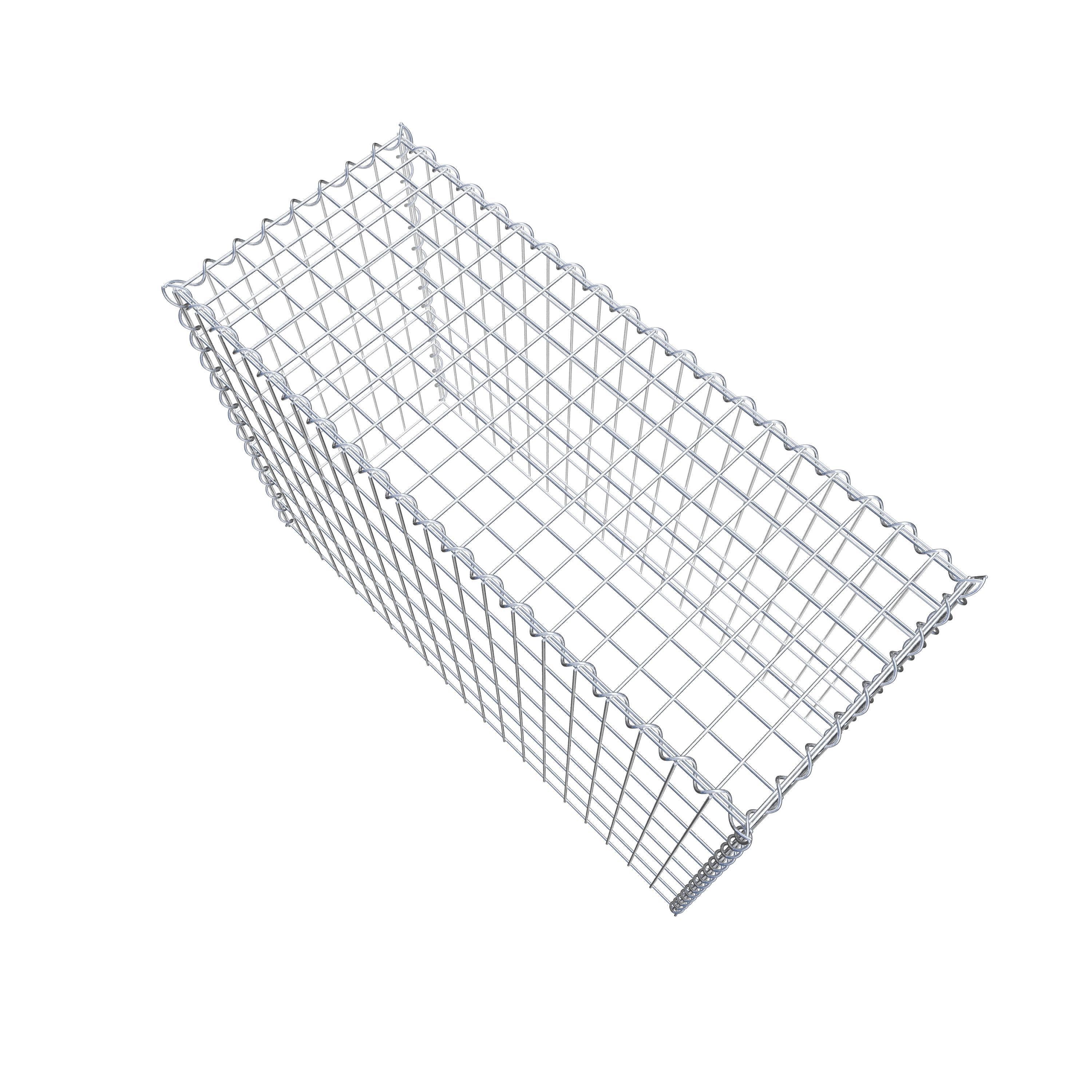 Opvokset gabion type 3 100 cm x 70 cm x 40 cm (L x H x D), maskestørrelse 5 cm x 10 cm, spiral