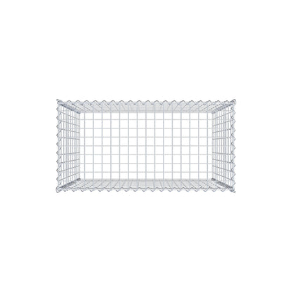 Add-on schanskorf type 3 100 cm x 100 cm x 50 cm (L x H x D), maaswijdte 5 cm x 10 cm, spiraalvormig