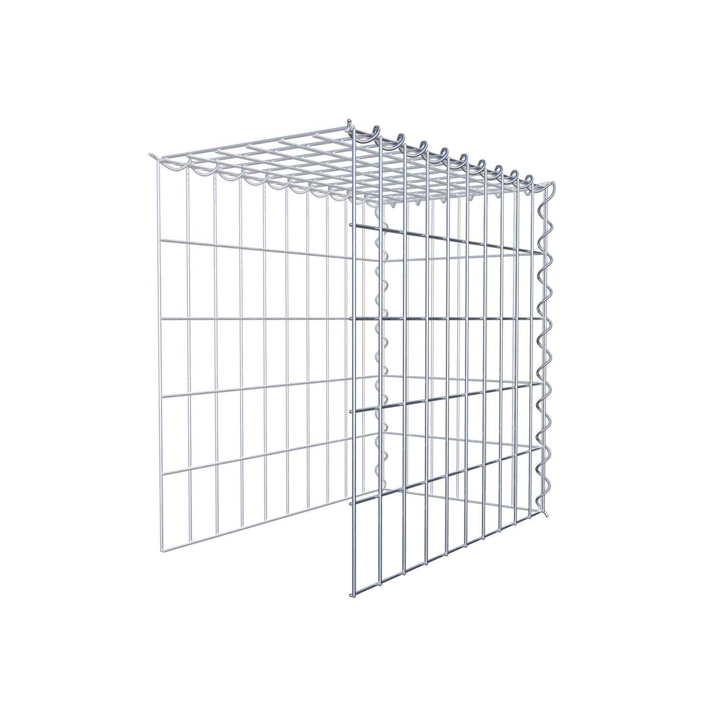 Påväxt gabion typ 4 50 cm x 50 cm x 30 cm (L x H x D), maskstorlek 5 cm x 10 cm, spiral