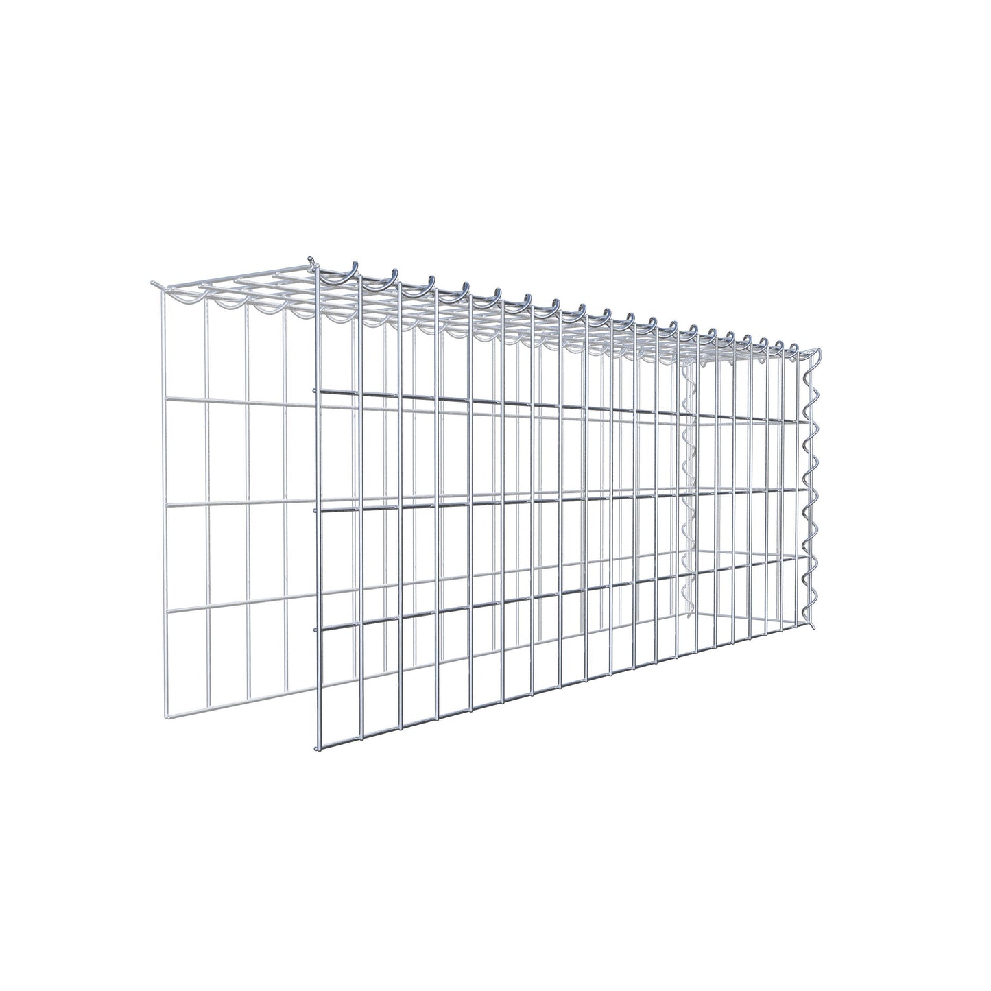 Anbaugabione Typ 4 100 cm x 40 cm x 20 cm (L x H x T), Maschenweite 5 cm x 10 cm, Spirale