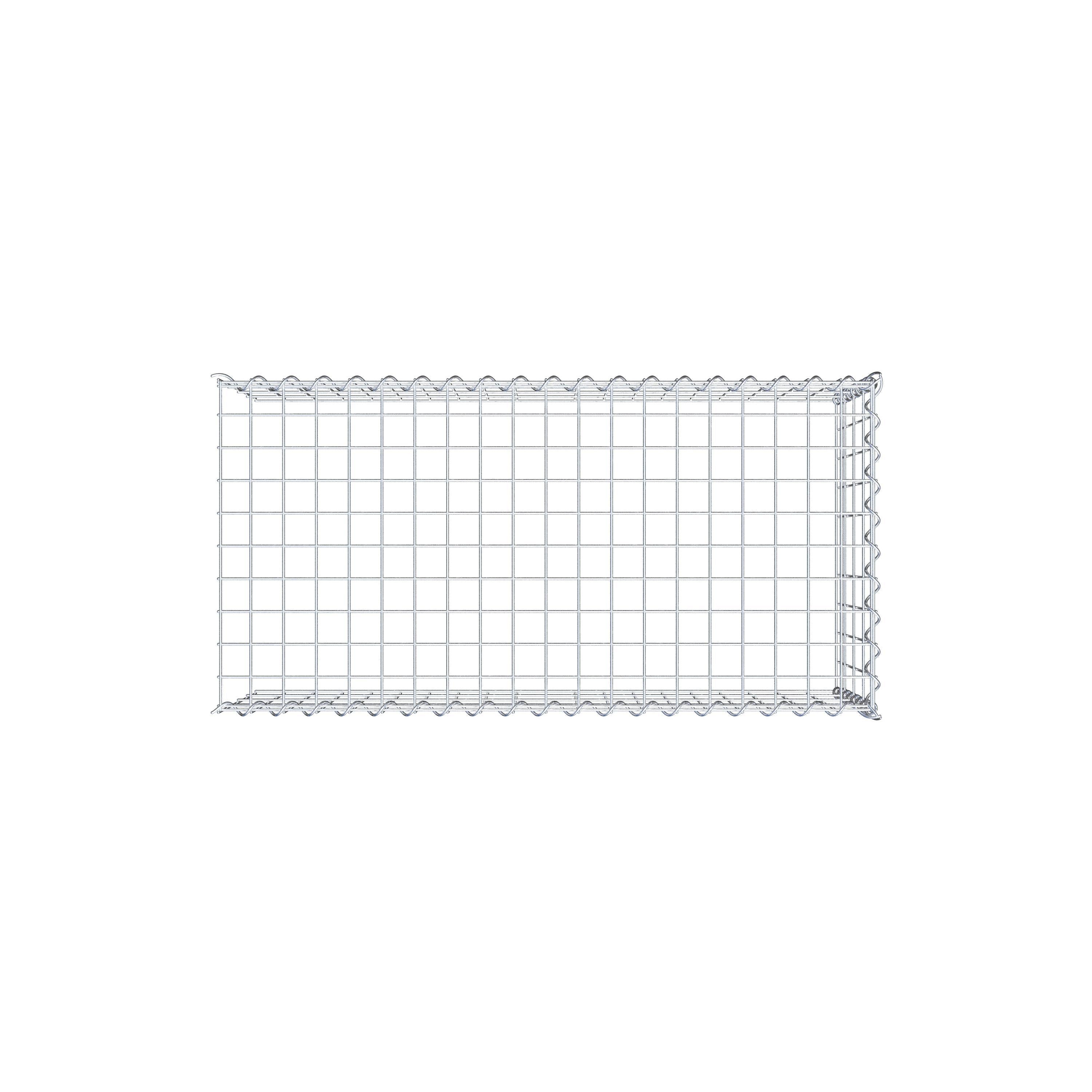 Grown-on gabion type 4 100 cm x 40 cm x 50 cm (L x H x D), mesh size 5 cm x 10 cm, spiral