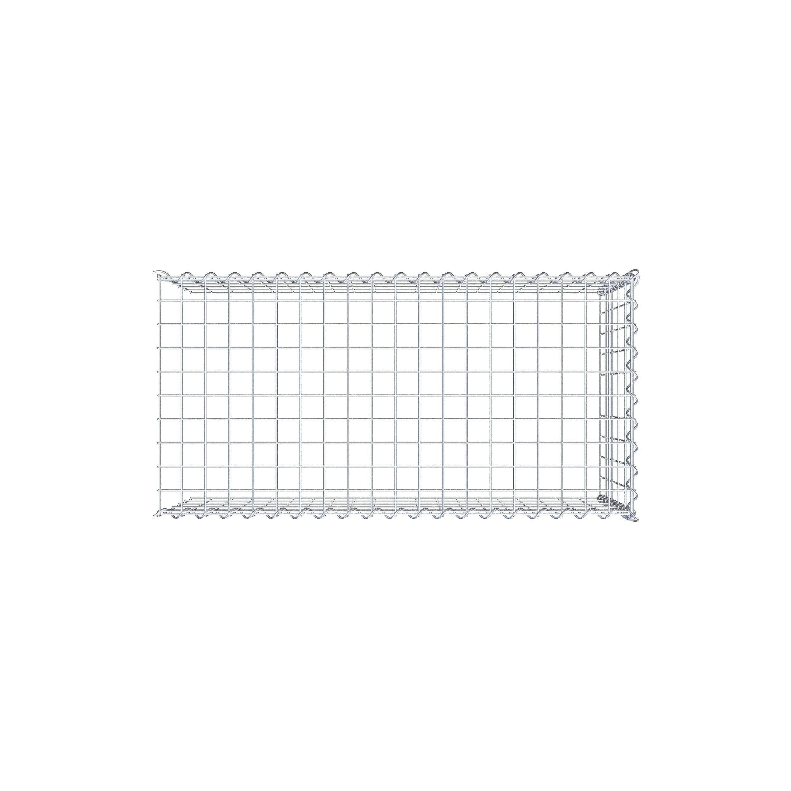 Opvokset gabion type 4 100 cm x 50 cm x 50 cm (L x H x D), maskestørrelse 5 cm x 10 cm, spiral