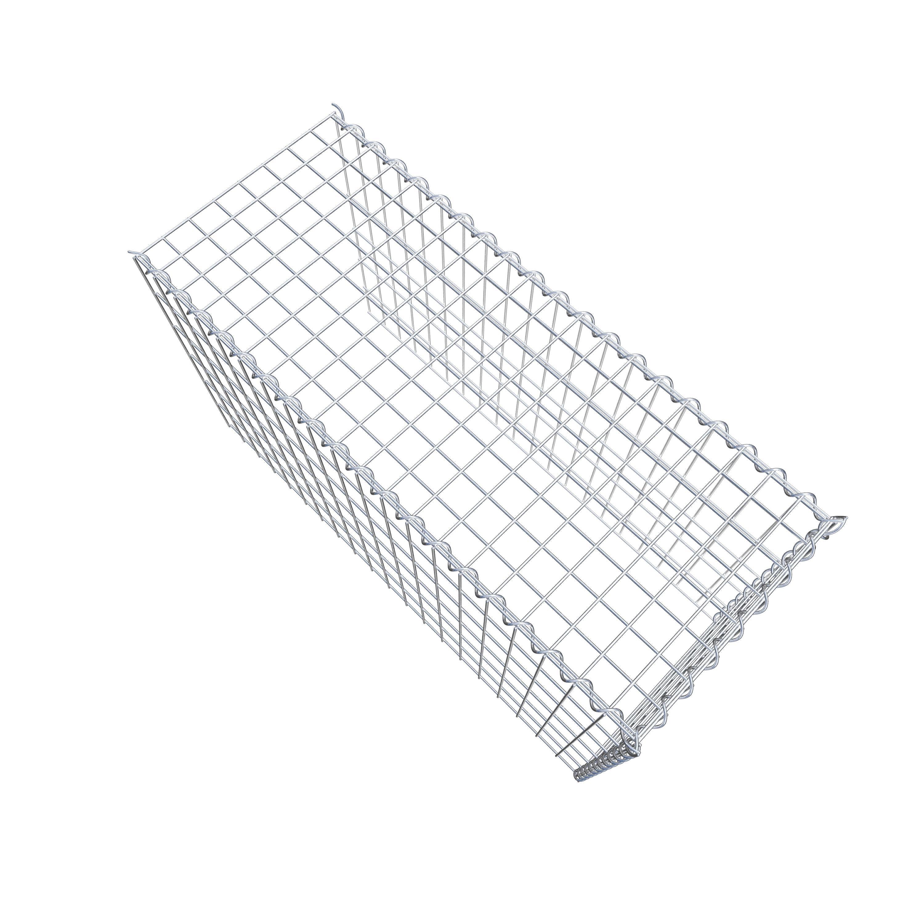 Opvokset gabion type 4 100 cm x 60 cm x 40 cm (L x H x D), maskestørrelse 5 cm x 10 cm, spiral