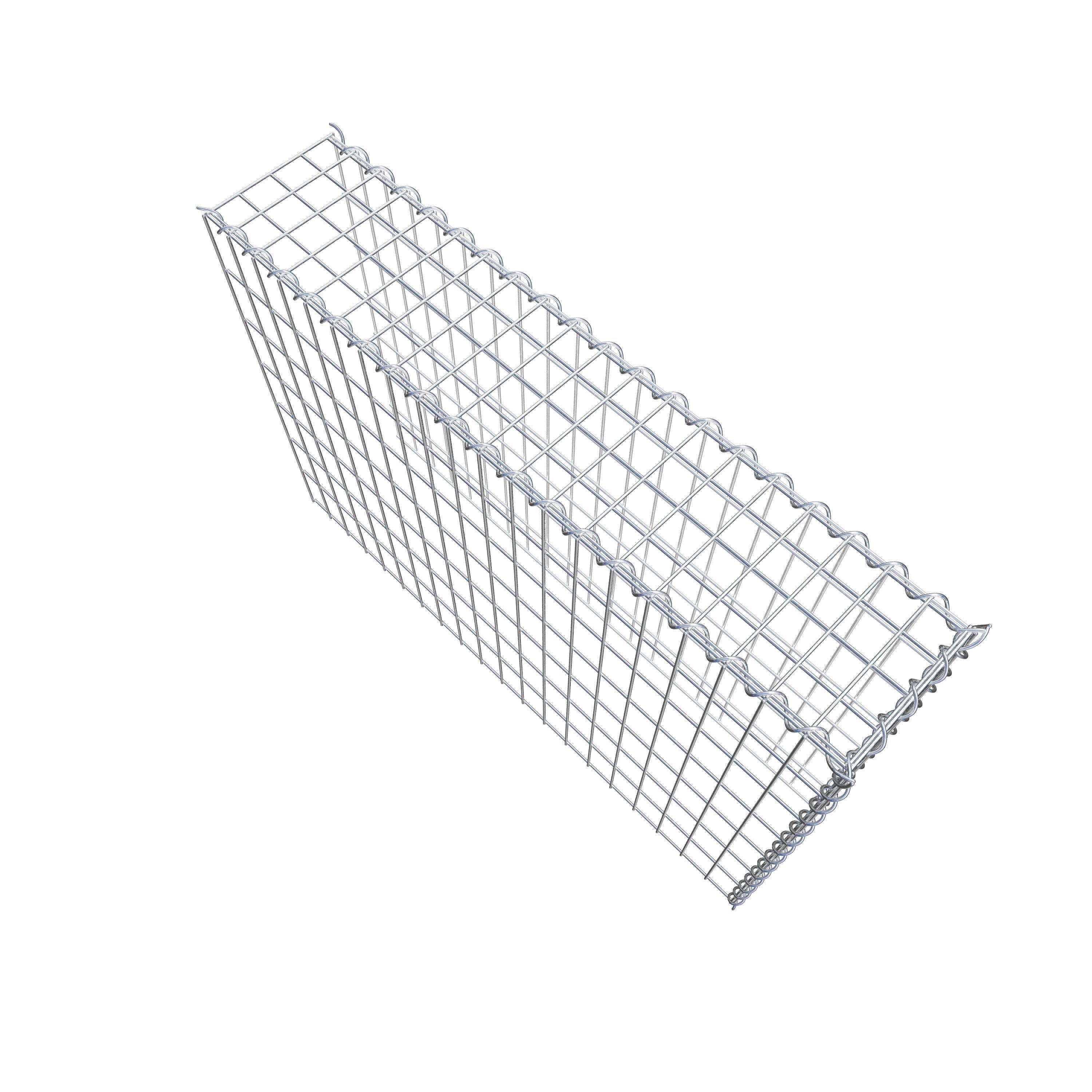 Opvokset gabion type 4 100 cm x 70 cm x 20 cm (L x H x D), maskestørrelse 5 cm x 10 cm, spiral