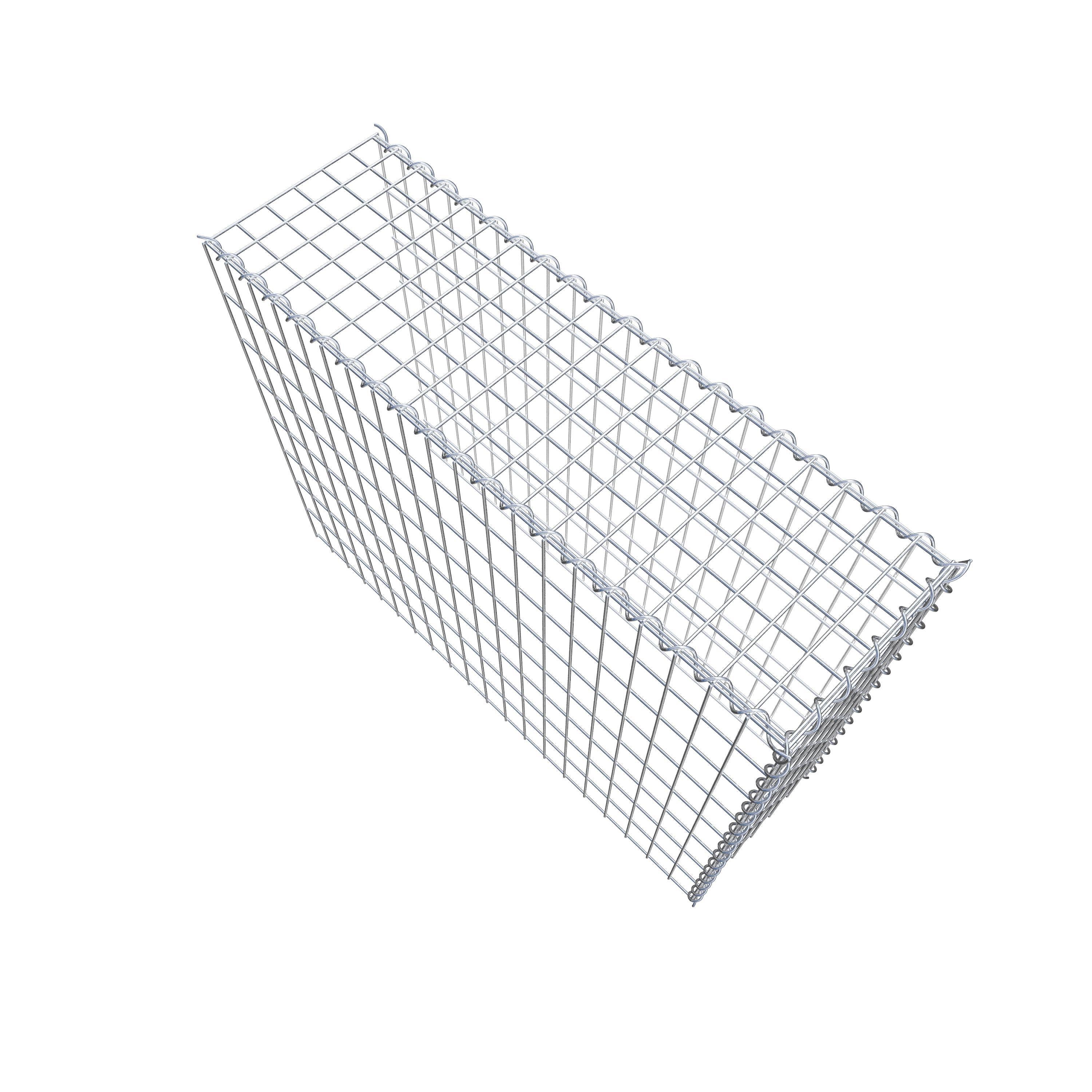 Opvokset gabion type 4 100 cm x 80 cm x 30 cm (L x H x D), maskestørrelse 5 cm x 10 cm, spiral