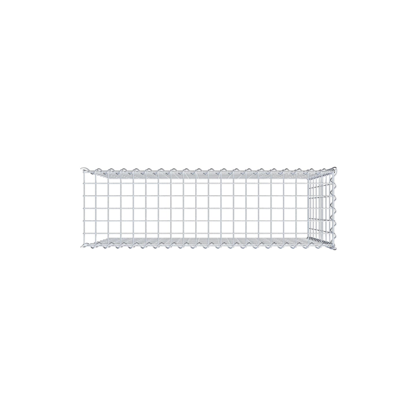 Opvokset gabion type 4 100 cm x 80 cm x 30 cm (L x H x D), maskestørrelse 5 cm x 10 cm, spiral