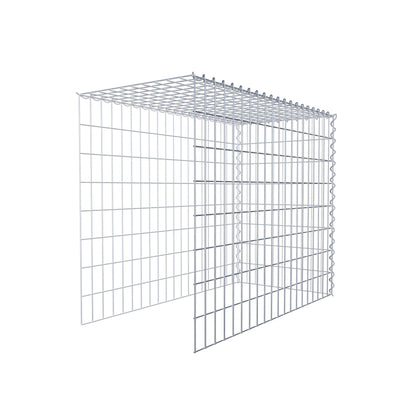 Gabion rapporté type 4 100 cm x 80 cm x 50 cm (L x H x P), mailles 5 cm x 10 cm, spirale