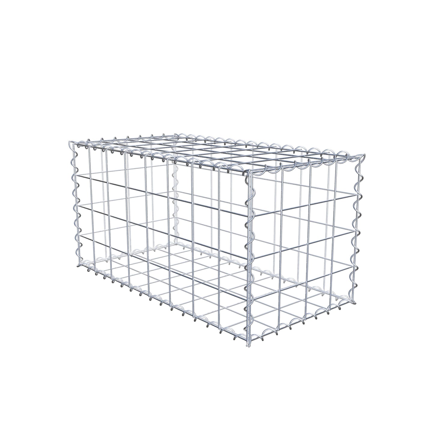 Gabion 80 cm x 40 cm x 40 cm (L x H x D), mesh size 10 cm x 10 cm, spiral