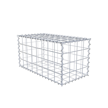 Gabion 80 cm x 40 cm x 40 cm (L x H x D), mesh size 10 cm x 10 cm, spiral