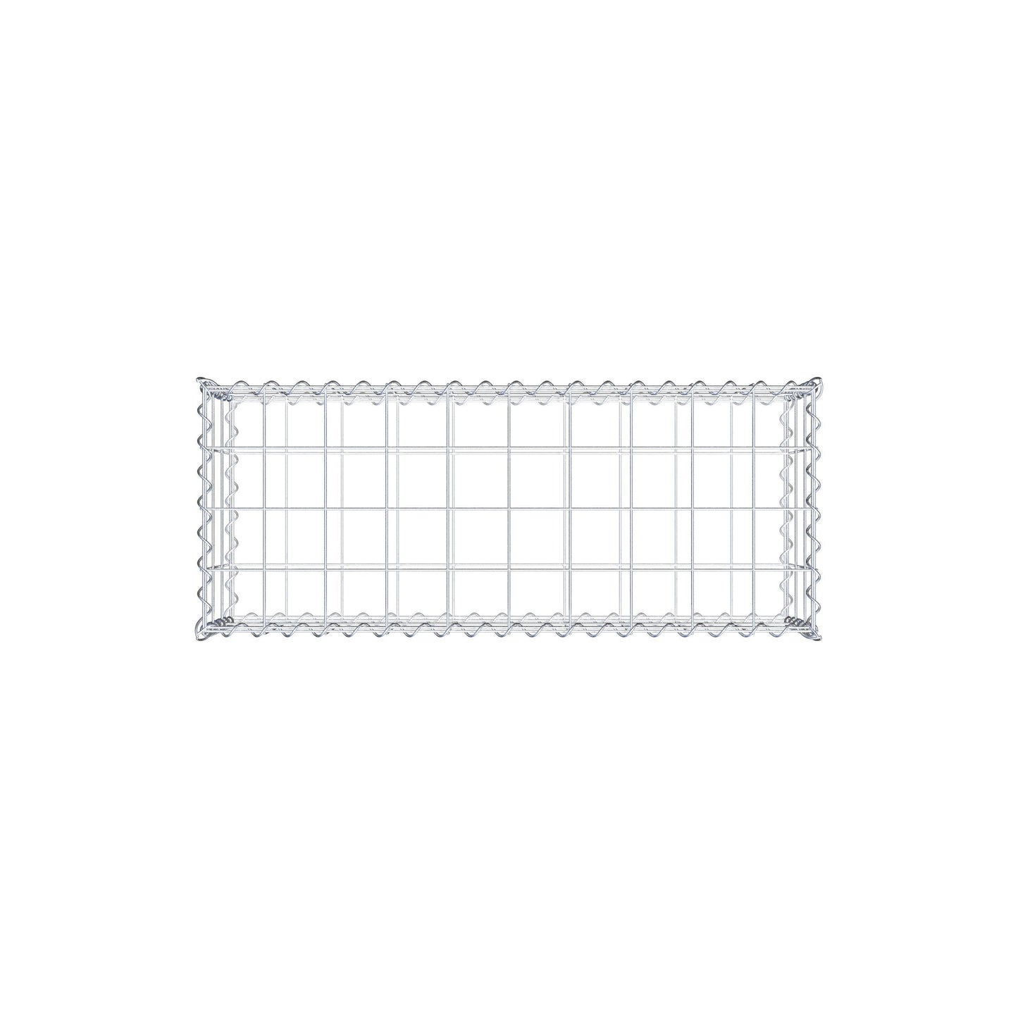 Gabione 100 cm x 30 cm x 40 cm (L x H x T), Maschenweite 10 cm x 10 cm, Spirale