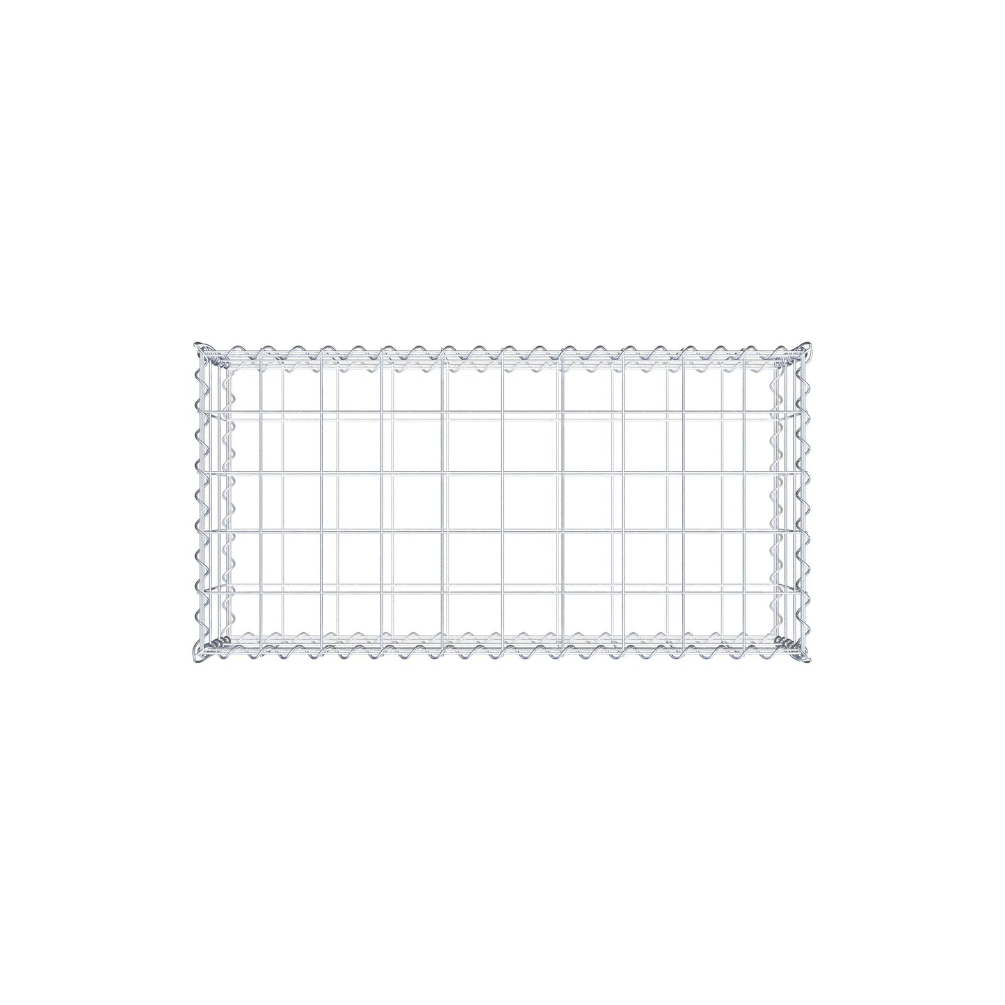Gabbione 100 cm x 30 cm x 50 cm (L x H x P), maglia 10 cm x 10 cm, spirale