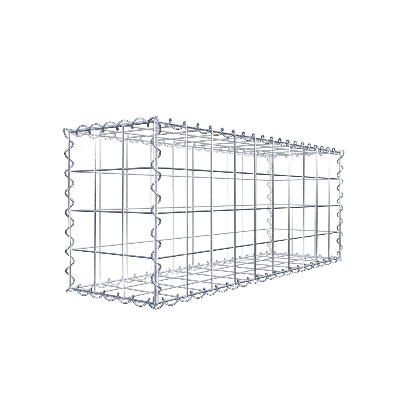 Gabbione 100 cm x 40 cm x 30 cm (L x H x P), maglia 10 cm x 10 cm, spirale