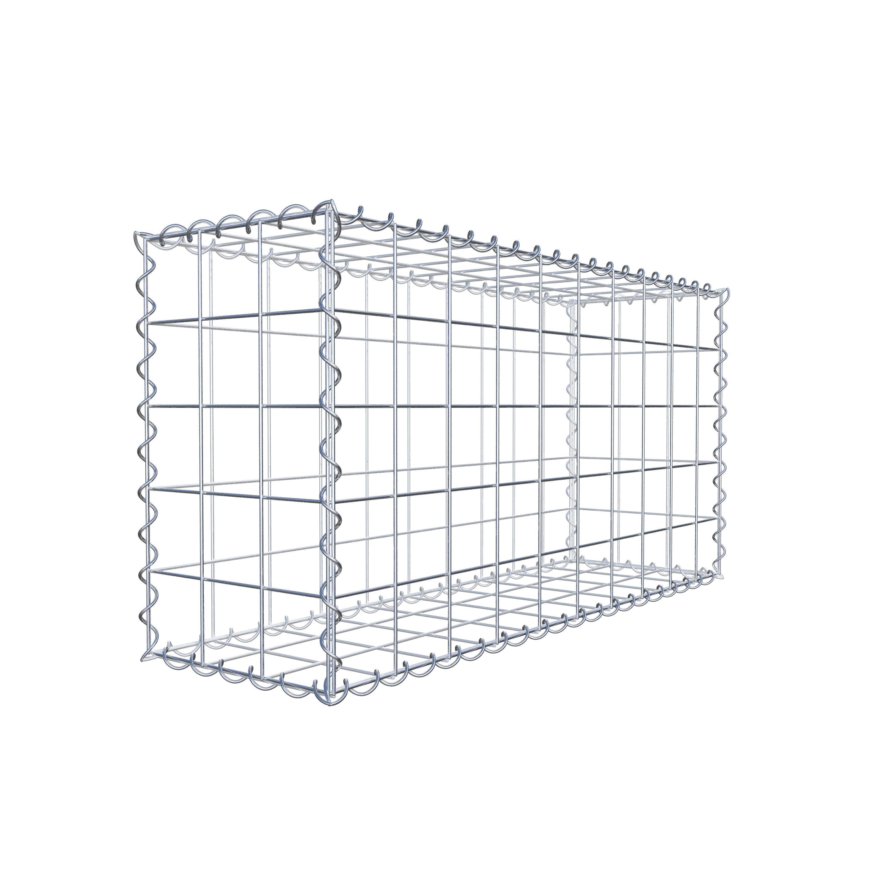 Schanskorf 100 cm x 50 cm x 30 cm (L x H x D), maaswijdte 10 cm x 10 cm, spiraal