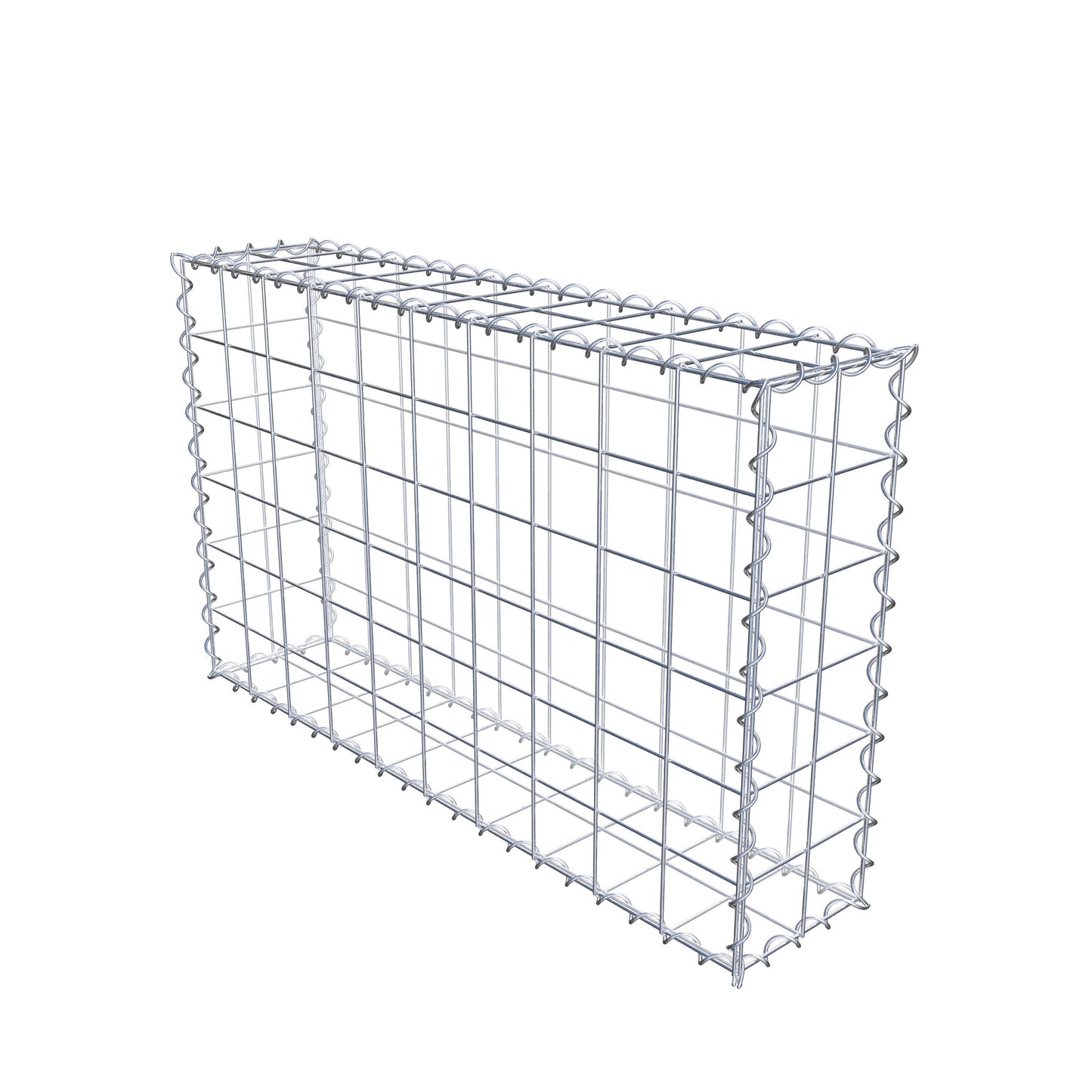 Gabion 100 cm x 60 cm x 20 cm (L x H x P), mailles 10 cm x 10 cm, spirale