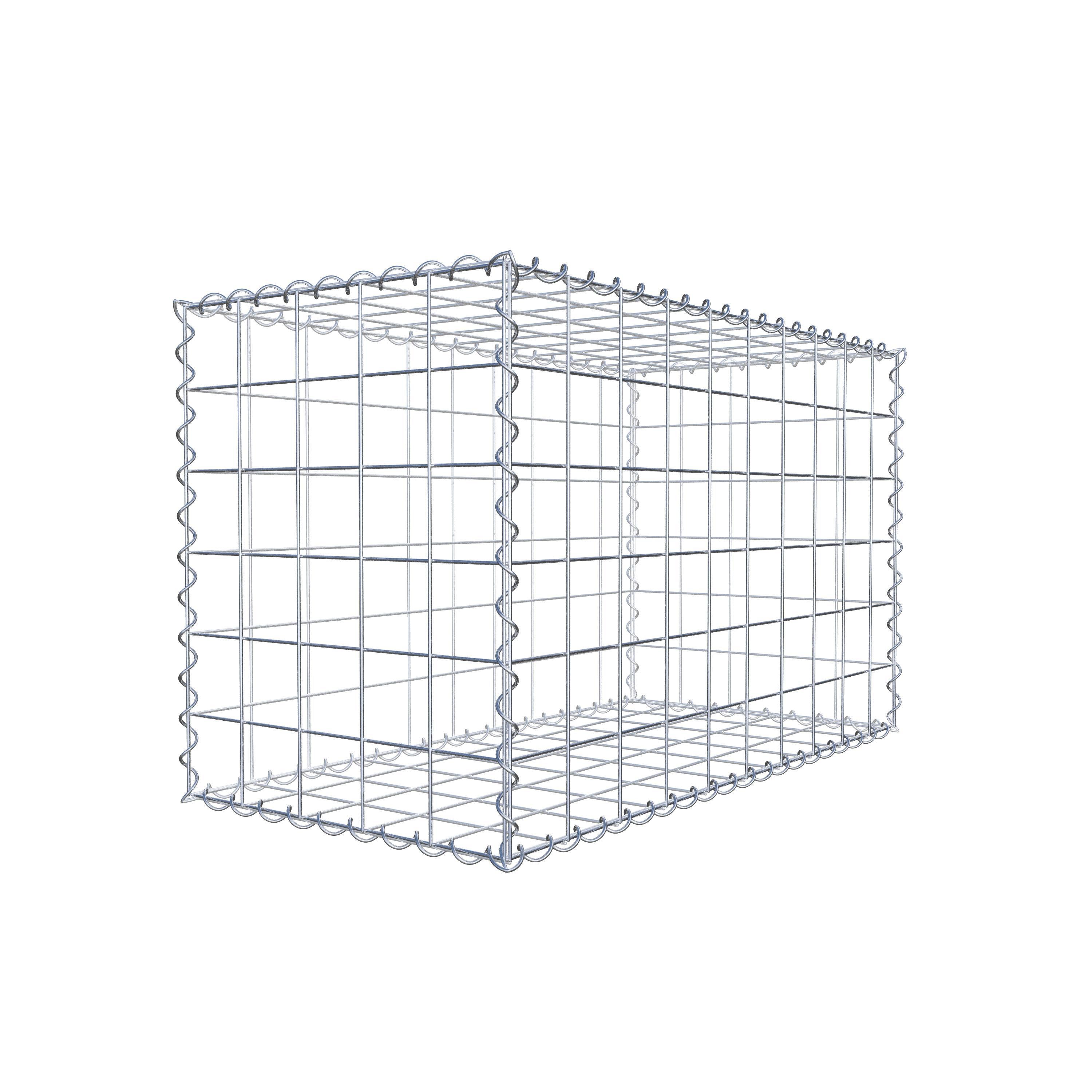 Gabion 100 cm x 60 cm x 50 cm (L x H x D), maskestørrelse 10 cm x 10 cm, spiral