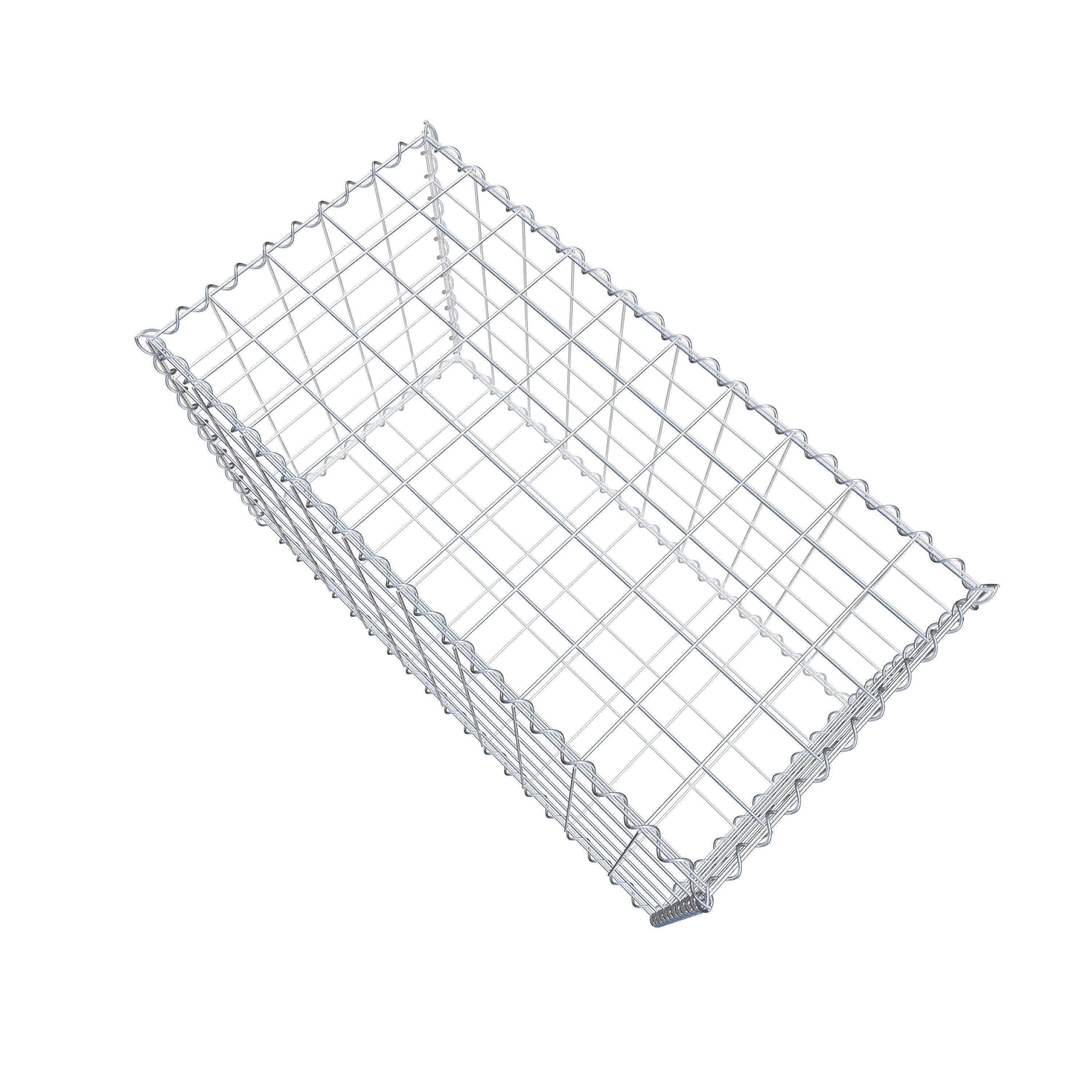 Gabion 100 cm x 60 cm x 50 cm (L x H x D), maskestørrelse 10 cm x 10 cm, spiral