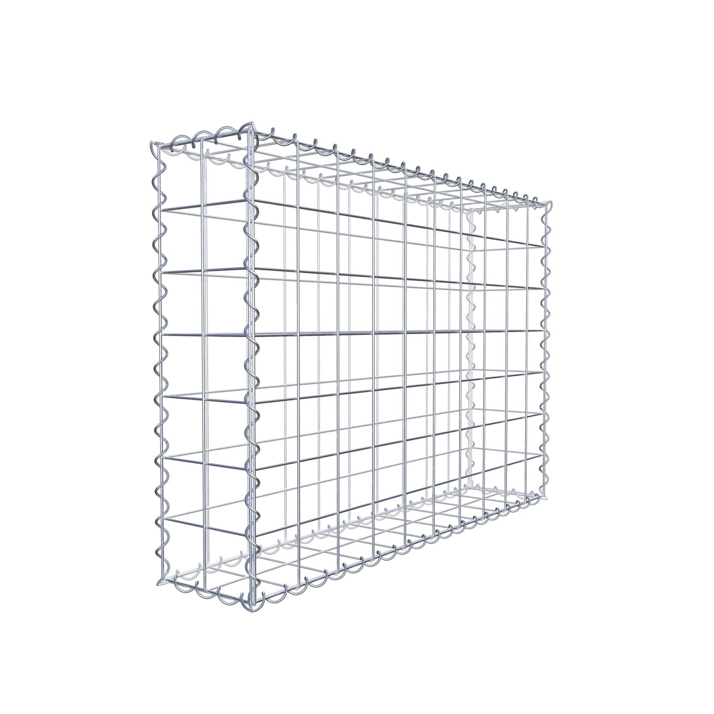 Gabion 100 cm x 70 cm x 20 cm (L x H x D), maskestørrelse 10 cm x 10 cm, spiral