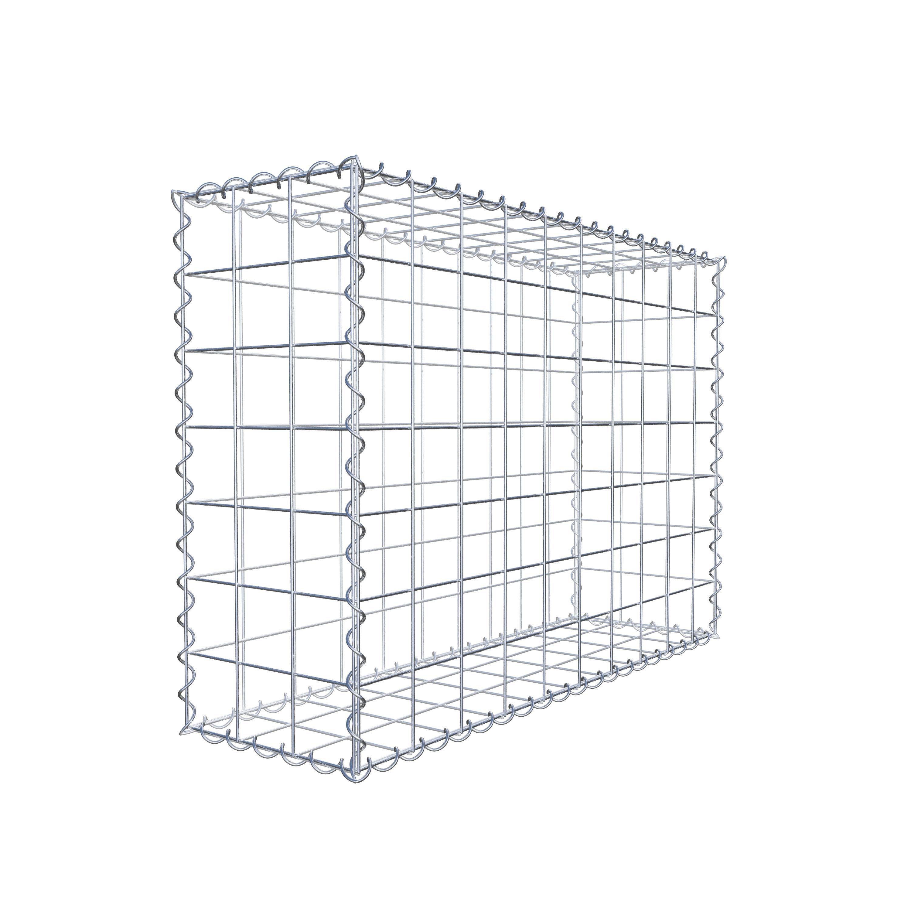 Gabion 100 cm x 70 cm x 30 cm (L x H x D), maskstorlek 10 cm x 10 cm, spiral