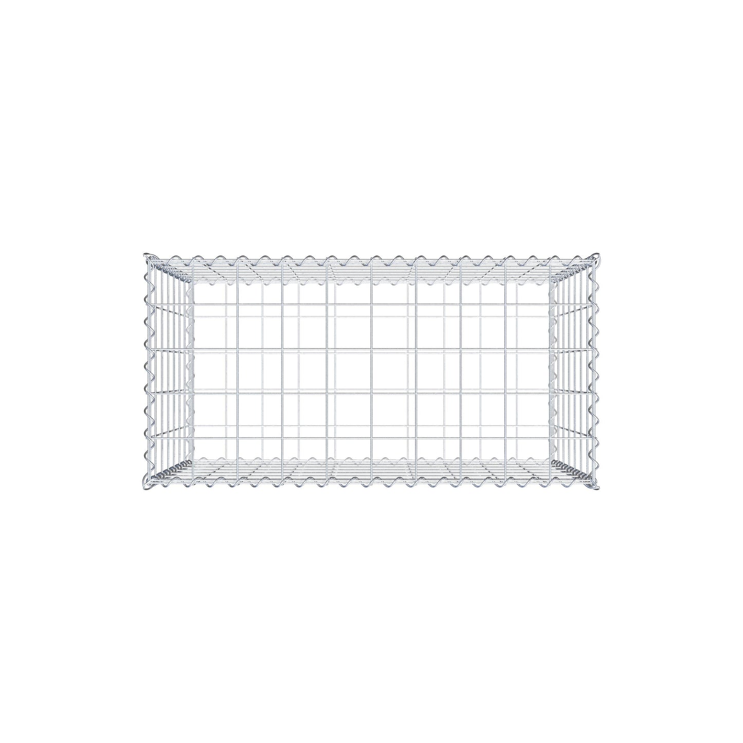 Gabione 100 cm x 70 cm x 50 cm (L x H x T), Maschenweite 10 cm x 10 cm, Spirale