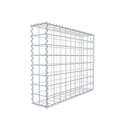 Gabion 100 cm x 80 cm x 20 cm (L x H x P), mailles 10 cm x 10 cm, spirale