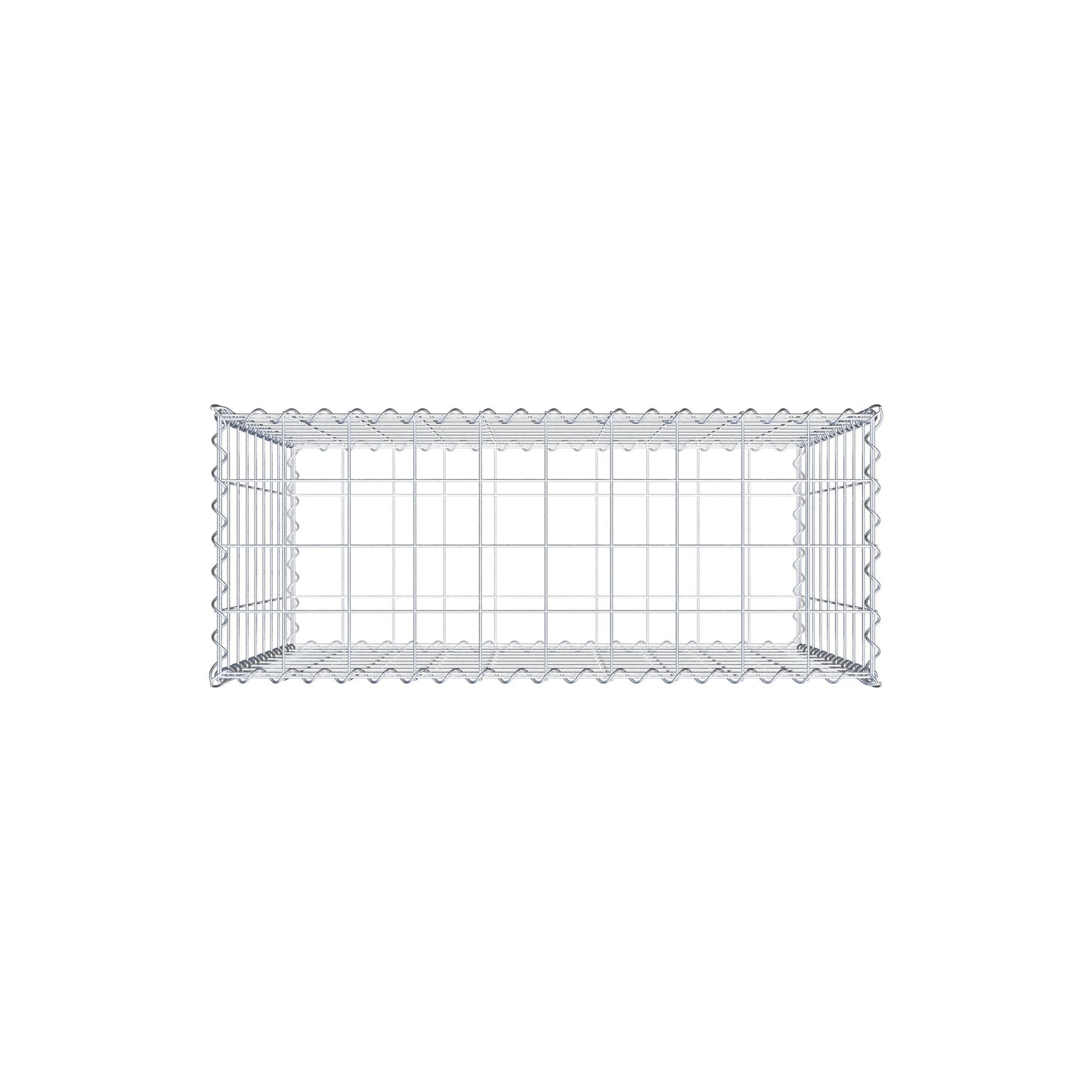 Gabion 100 cm x 90 cm x 40 cm (L x H x P), mailles 10 cm x 10 cm, spirale