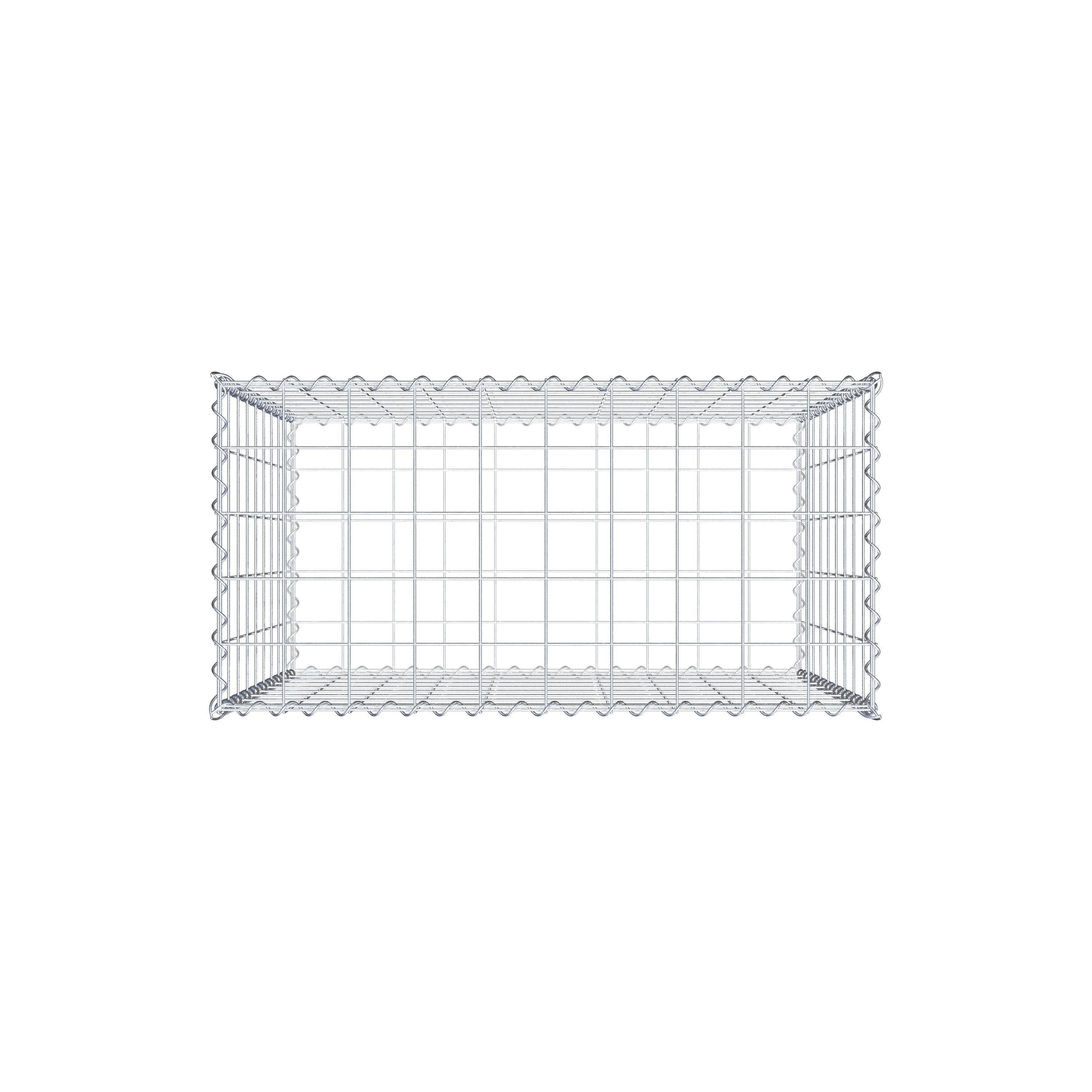 Gabion 100 cm x 90 cm x 50 cm (L x H x D), mesh size 10 cm x 10 cm, spiral