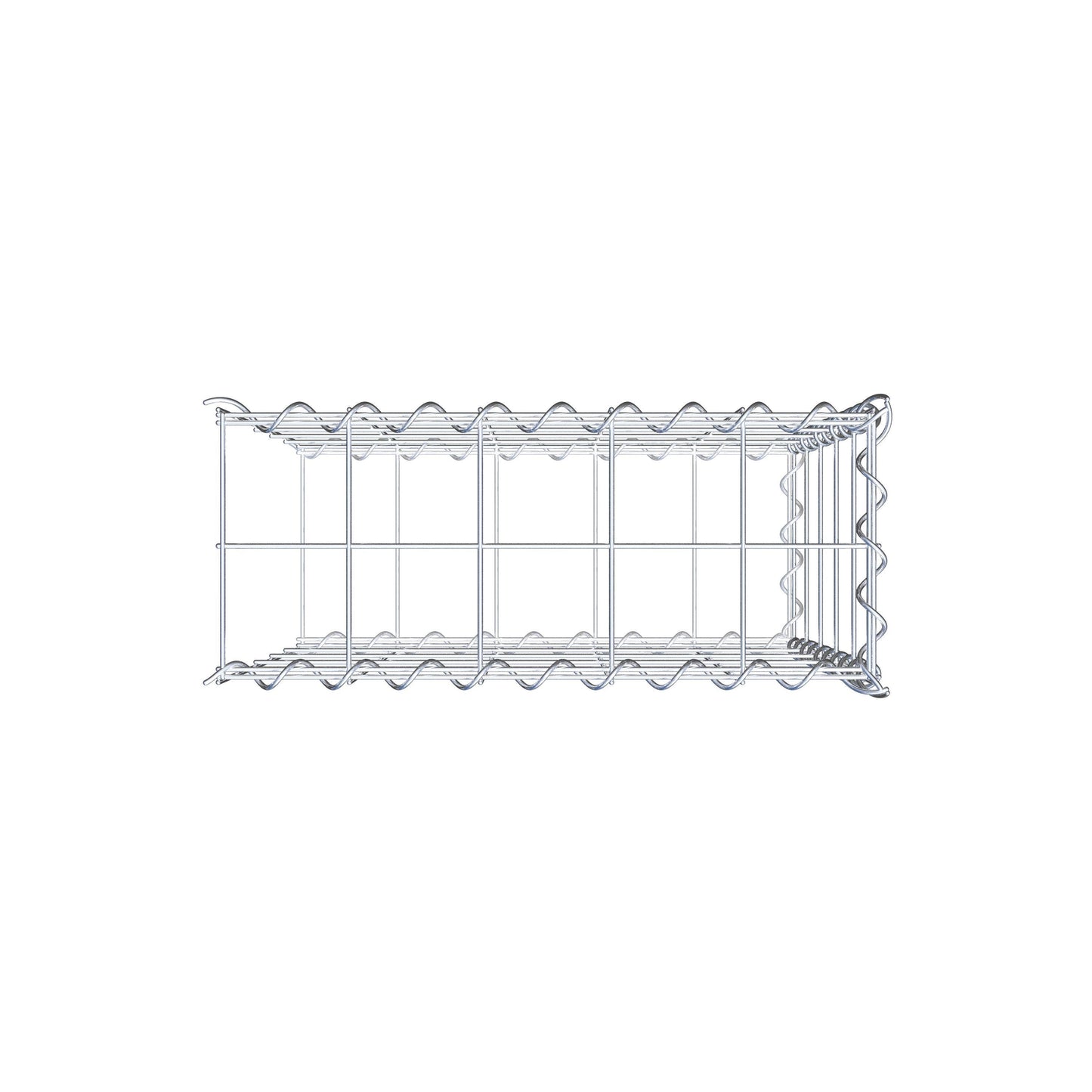 Grown-on gabion type 2 50 cm x 50 cm x 20 cm (L x H x D), mesh size 10 cm x 10 cm, spiral