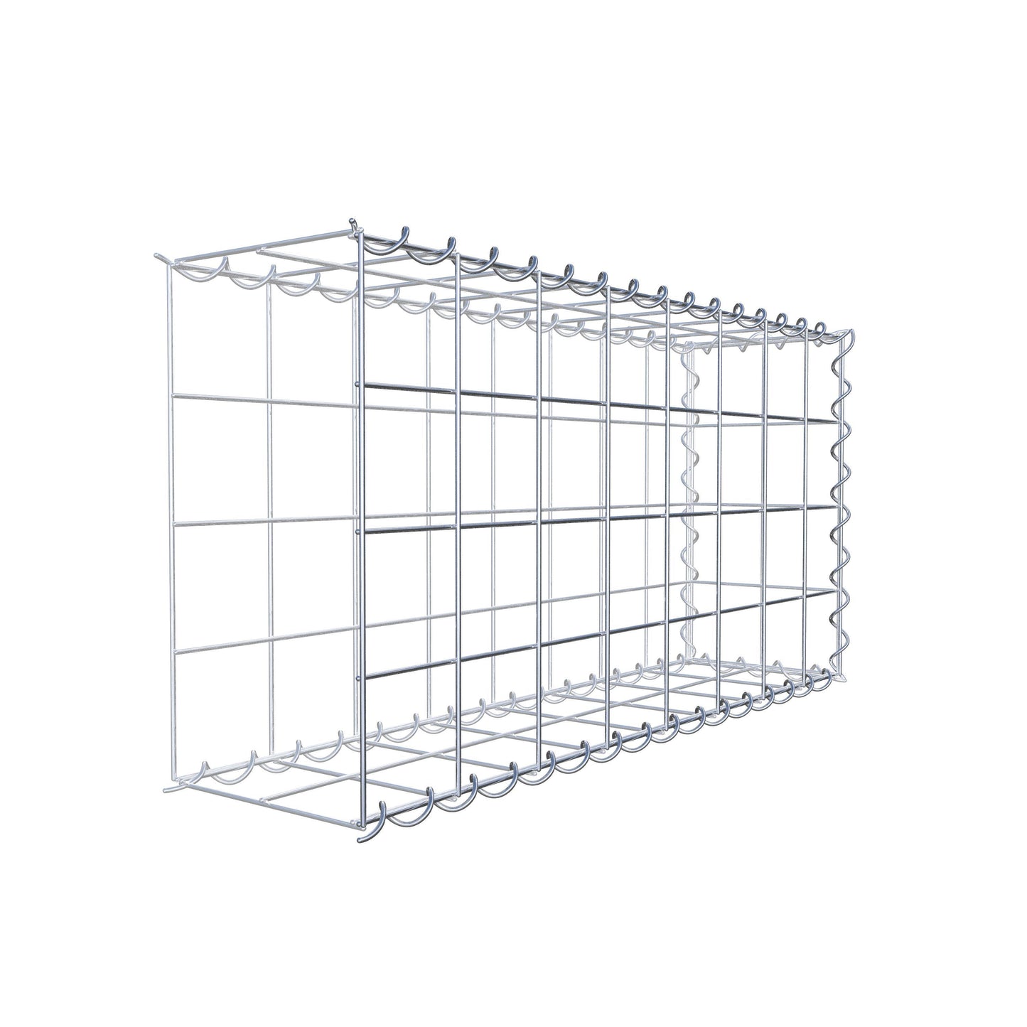 Gabion rapporté type 2 80 cm x 40 cm x 20 cm (L x H x P), mailles 10 cm x 10 cm, spirale