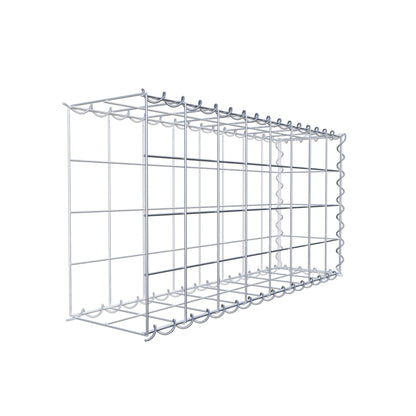 Gabion rapporté type 2 80 cm x 40 cm x 20 cm (L x H x P), mailles 10 cm x 10 cm, spirale