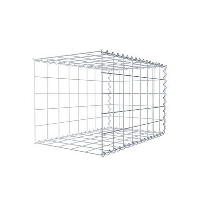 Gabion rapporté type 2 80 cm x 50 cm x 50 cm (L x H x P), mailles 10 cm x 10 cm, spirale