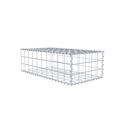 Gabion rapporté type 2 100 cm x 30 cm x 50 cm (L x H x P), mailles 10 cm x 10 cm, spirale