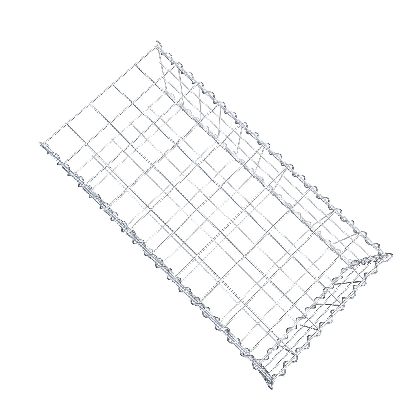 Gabion rapporté type 2 100 cm x 30 cm x 50 cm (L x H x P), mailles 10 cm x 10 cm, spirale