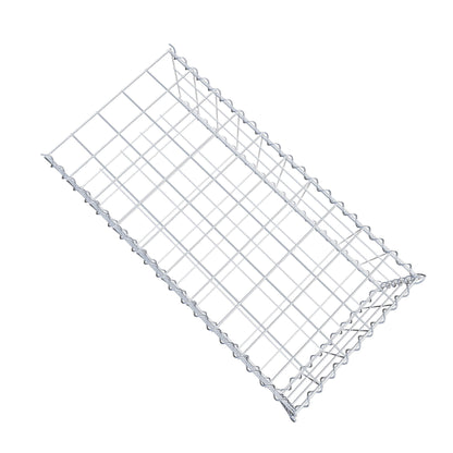 Gabion rapporté type 2 100 cm x 30 cm x 50 cm (L x H x P), mailles 10 cm x 10 cm, spirale