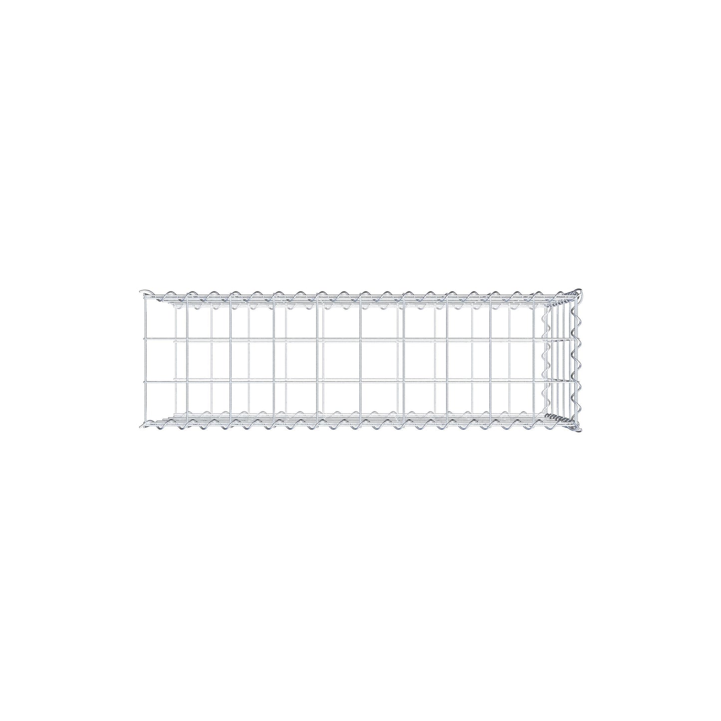 Gavión adulto tipo 2 100 cm x 50 cm x 30 cm (largo x alto x profundidad), tamaño de malla 10 cm x 10 cm, espiral