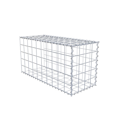 Opvokset gabion type 2 100 cm x 50 cm x 40 cm (L x H x D), maskestørrelse 10 cm x 10 cm, spiral